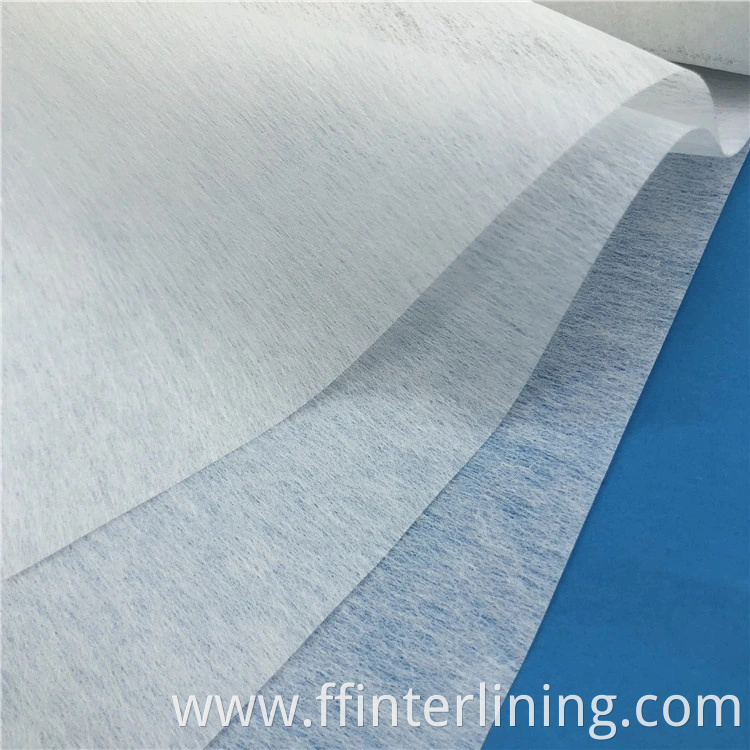 100% Polyester Nonwoven Interlining for Garments Interlining 1025 Impregnating Bonded Non Woven Interlining